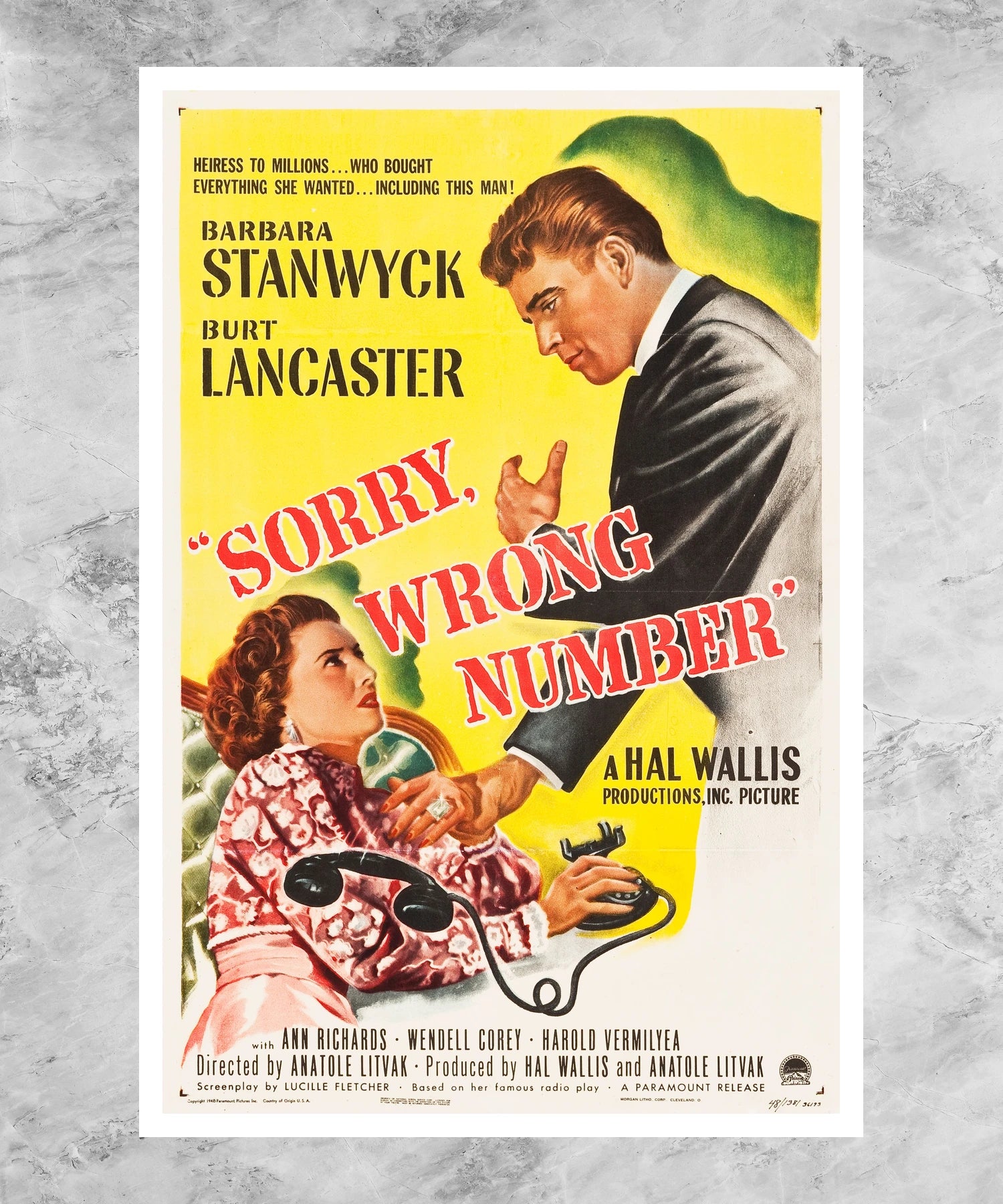 Sorry, Wrong Number Poster